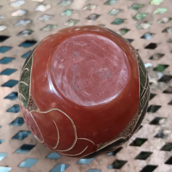 Vintage Costa Rican Butterfly Vase 3.5" - Picture 3 of 6